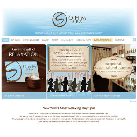 Ohm Spa Website